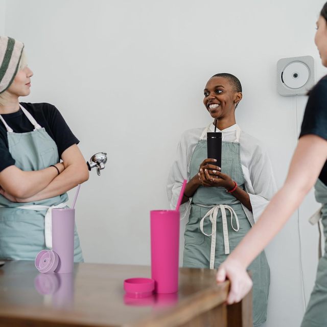 16oz Slim Double Wall Plastic Tumbler with Lid and Straw