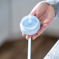 16oz Slim Double Wall Plastic Tumbler with Lid and Straw