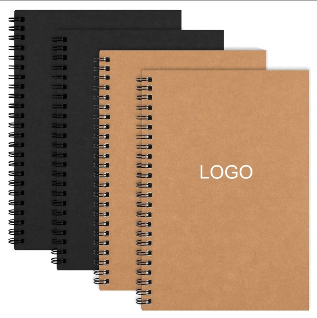 Natural Color Wire Bound Lined Page Spiral Steno Memo Notepad A5 Size