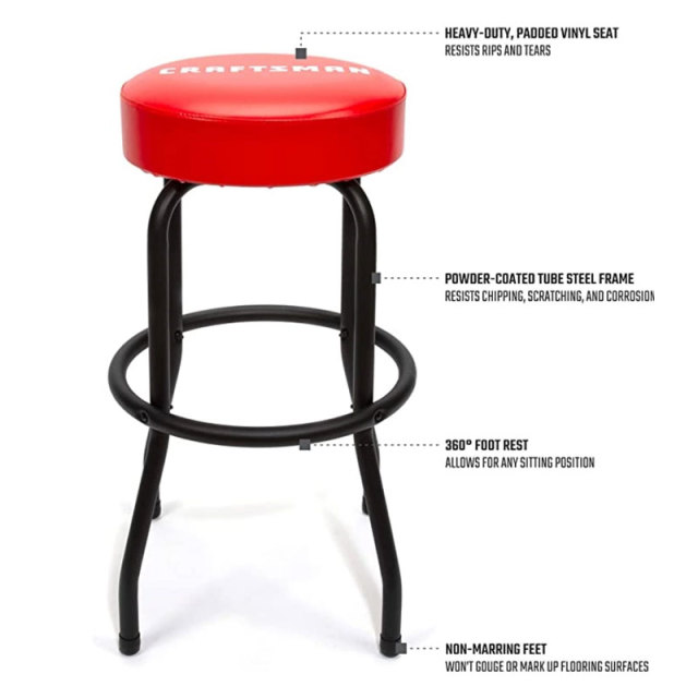 Sturdy Bar Stool with Padded Swivel Shop Seat