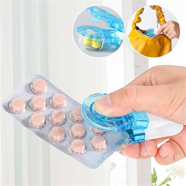 Portable Travel Pill Popper Taker Medicine Remover Tools Tablet Dispenser