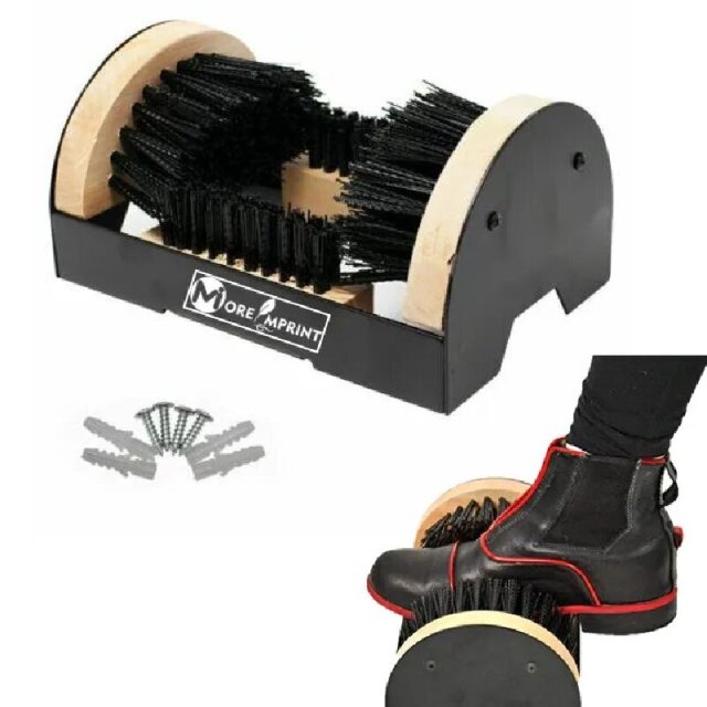 Boot Scrubber Shoe Scraper Brush with Dual Footboards