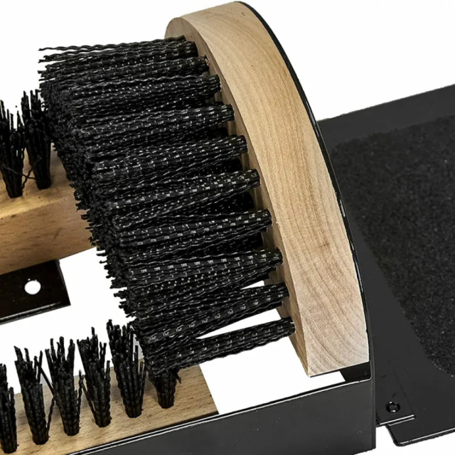 Boot Scrubber Shoe Scraper Brush with Dual Footboards