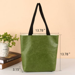 Reusable Washable Tote Kraft Paper Bag W/ Magnetic Closure