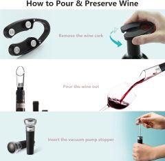 5 In 1 Electric Wine Bottle Opener Gift Box Set W/ Base