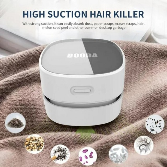 Mini Desktop Vacuum Cleaner Rechargeable Table Dust Sweeper