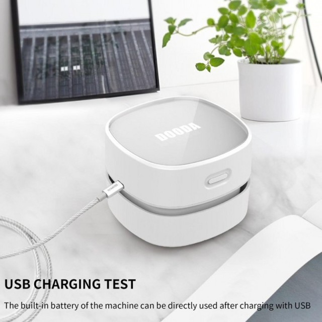 Mini Desktop Vacuum Cleaner Rechargeable Table Dust Sweeper
