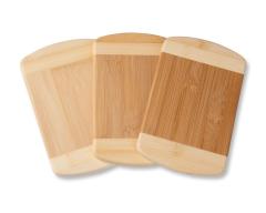 13-Inch Natural Two-Tone Bamboo Cutting Board