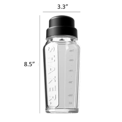 19 oz. Martini Cocktail Glass Bar Shaker with Strainer