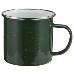 16oz Metal Enamel Coffee Mug Camping Tea Cup With Handle