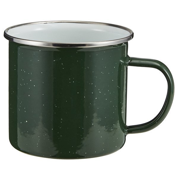 16oz Metal Enamel Coffee Mug Camping Tea Cup With Handle