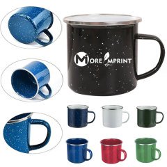 16oz Metal Enamel Coffee Mug Camping Tea Cup With Handle