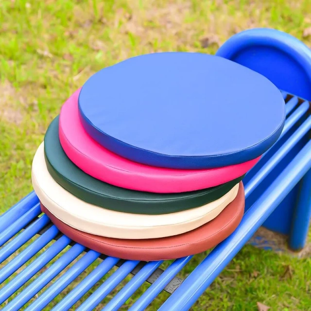 15'' Round PU Sandwich Stadium Cushion W/Handle Outdoor Seat