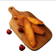 Acaia Wood Serving Board With Grip Handle Butcher Block