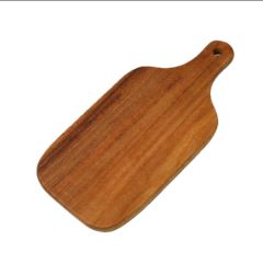 Acaia Wood Serving Board With Grip Handle Butcher Block