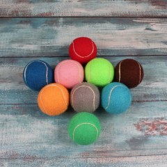 Colorful Fetch Dog Toy Felt Rubber Tennis Balls