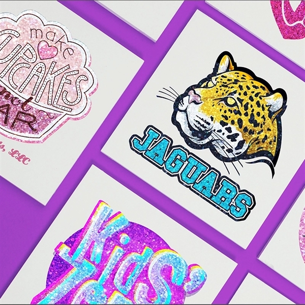 3" x 3" Custom Size Glitter Temporary Tattoos for Kids