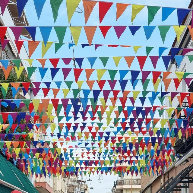 10ft Colorful Pennant Banner Fabric Triangle Flags Bunting