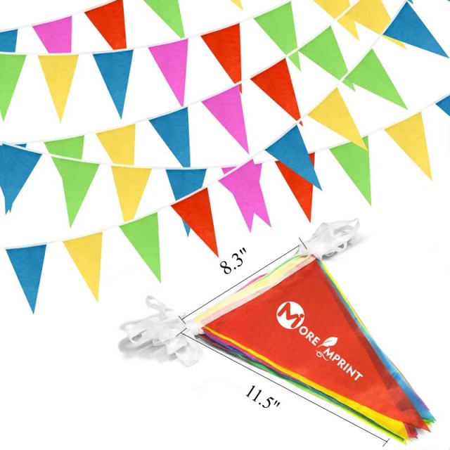 10ft Colorful Pennant Banner Fabric Triangle Flags Bunting
