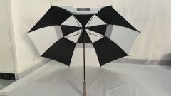 Vented Golf Umbrella with Wooden Handle - 68" Arc