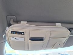 Car Visor Organizer, Truck SUV Sun Visor Storage Pocket PU Leather Pouch Holder with Multi-Pocket Double Zipper Net Pocket, for Cards Pens Sunglasses Document (Black)