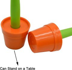 Colorful Flower Pen W/ Pot Stand on Desk Student Ballpoint