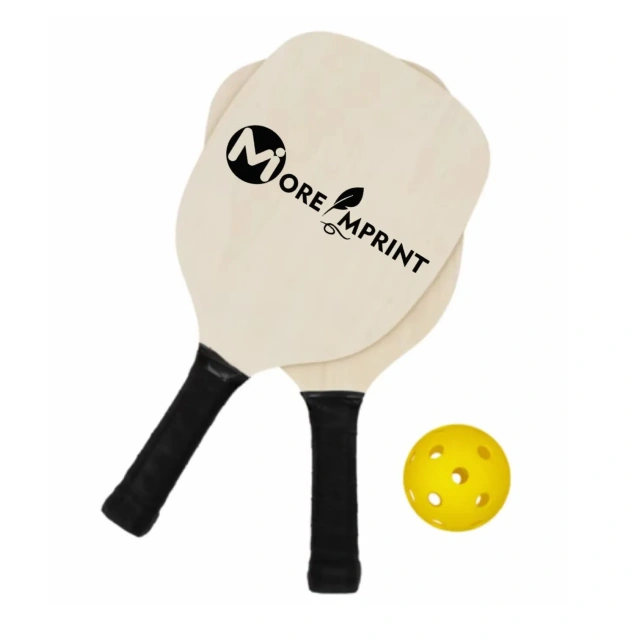 3pcs Wooden Pickleball Sets Sports Training Rackets