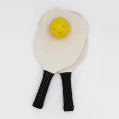 3pcs Wooden Pickleball Sets Sports Training Rackets