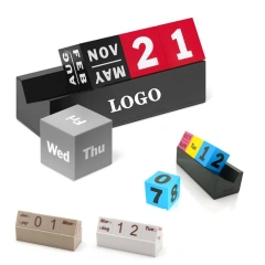 Custom Daily Blocks Plastic Cubes Desk Perpetual Calendar