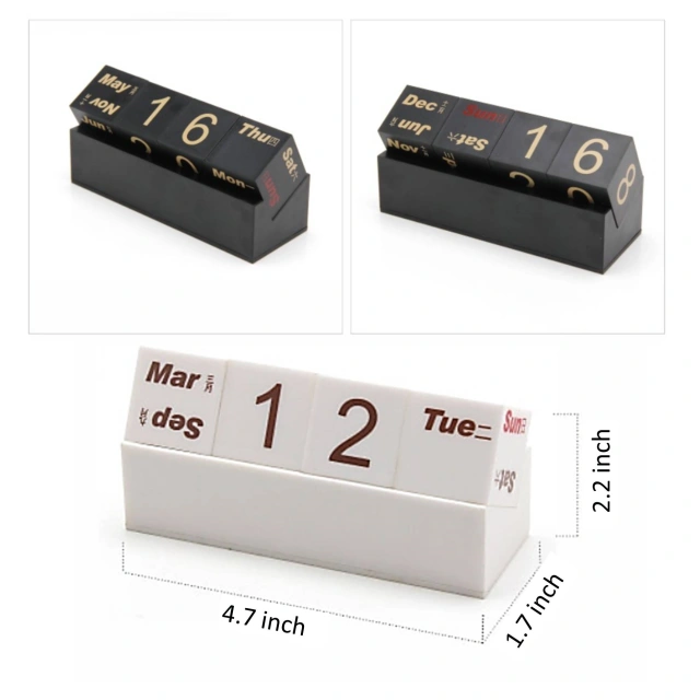 Custom Daily Blocks Plastic Cubes Desk Perpetual Calendar