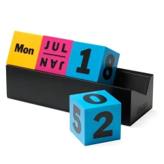 Custom Daily Blocks Plastic Cubes Desk Perpetual Calendar