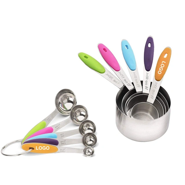 10 Pcs Stainless Steel Measuring Cups and Spoons Set