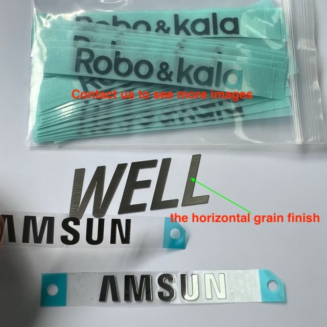 Custom 3D Logo Nickel Metal Stickers/Silver Brushed Nickel Electroforming Label