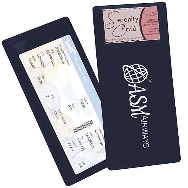Printed Large Insurance Card Holders w/ Business Card Pocket