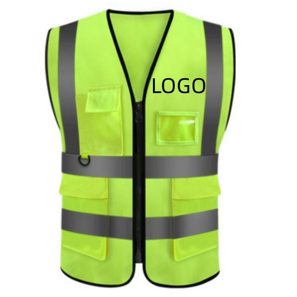 High Visibility Unisex Reflective Safety Vest with Pockets