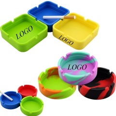 Lightweight Unbreakable Square Round Silicone Ashtray