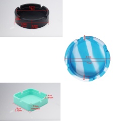 Lightweight Unbreakable Square Round Silicone Ashtray
