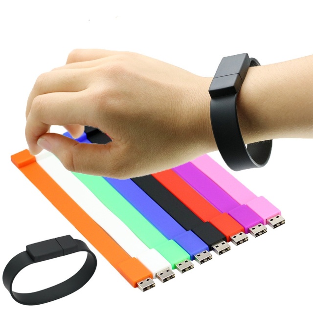1GB Silicone USB Bracelet Flash Drive Wristband