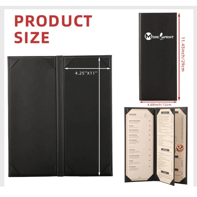 4.25 X 11 Inches Leather Hotel Restaurant Menu Holder