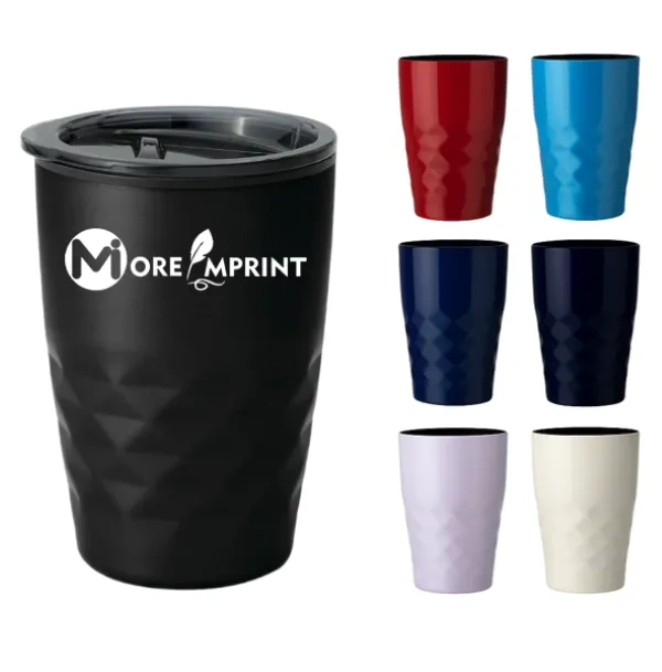 11/12 oz. Diamond Cut Insulated Travel Mug Tumbler