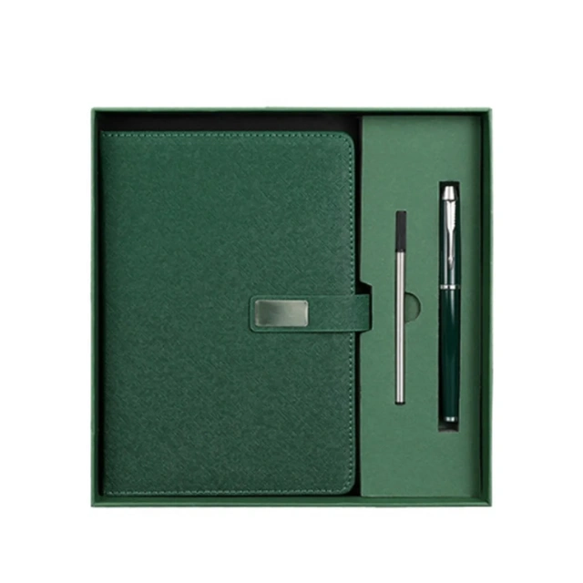 Office School PU Leather A5/A6 Notebook with Pen Gift Set
