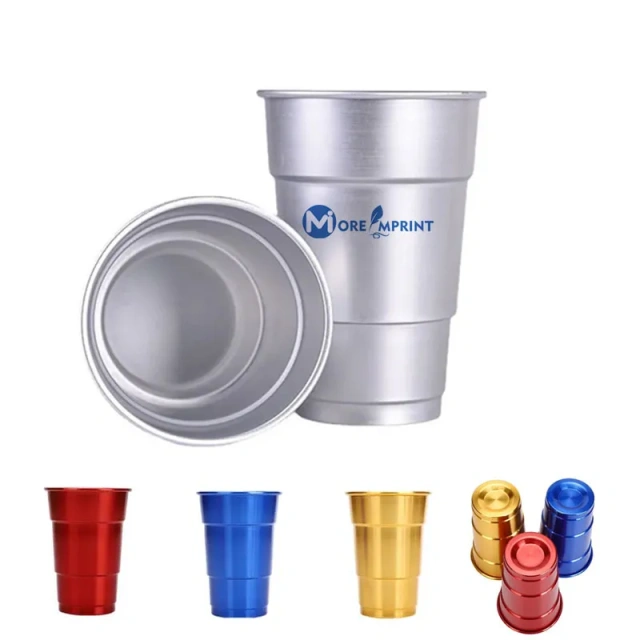 12/14/16/18/20 oz. Aluminum Rolled Edge Cup