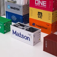 Plastic Shipping Container Pen Holder Desk Organizer