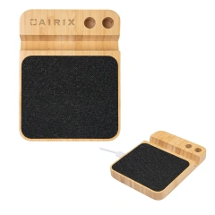 10W Bamboo Wireless Charger With Pen Holder