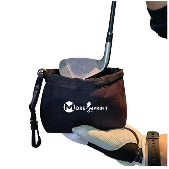 Golf Club Scrub and Ball Cleaning Bag w/Detachable Clip
