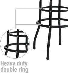 360 Dgree Swivel Shop Bar Stool with Padded Seat Steel Legs