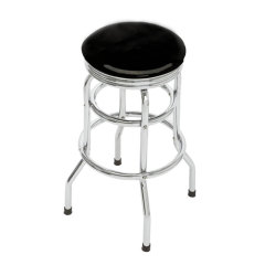 360 Dgree Swivel Shop Bar Stool with Padded Seat Steel Legs