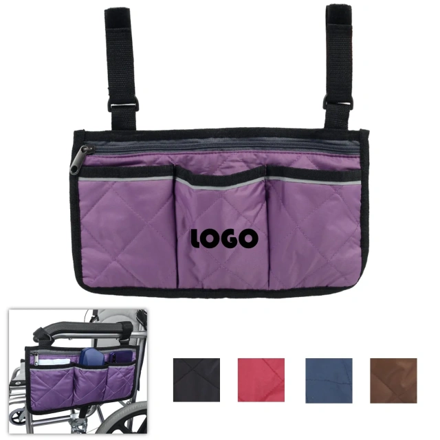 Wheelchair Bag with Pockets Armrest Side Organizer