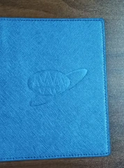 Diamond-Textured Leather Passport Holder Wallet with RFID