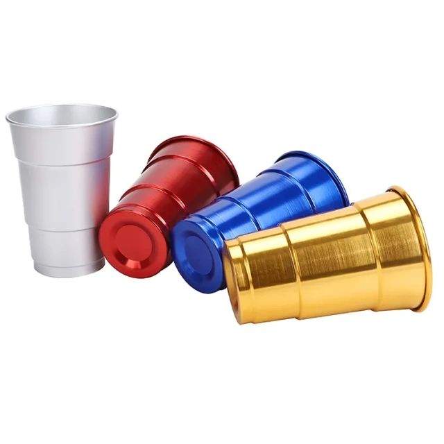 12/14/16/18/20 oz. Aluminum Rolled Edge Cup